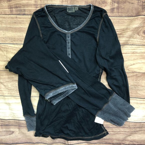 MAKE + MODEL Black LONG Sleeves Thermal Pajama set Nordstrom - Picture 2 of 10